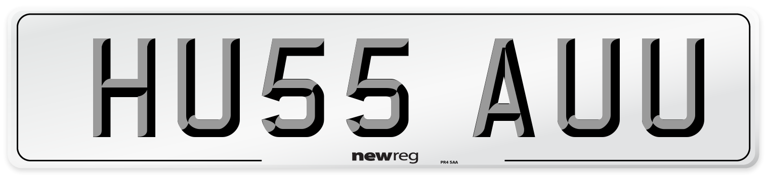 HU55 AUU Number Plate from New Reg